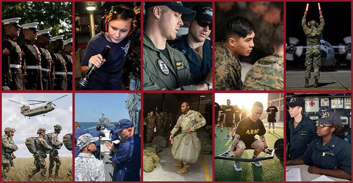 collage of marine corps service members